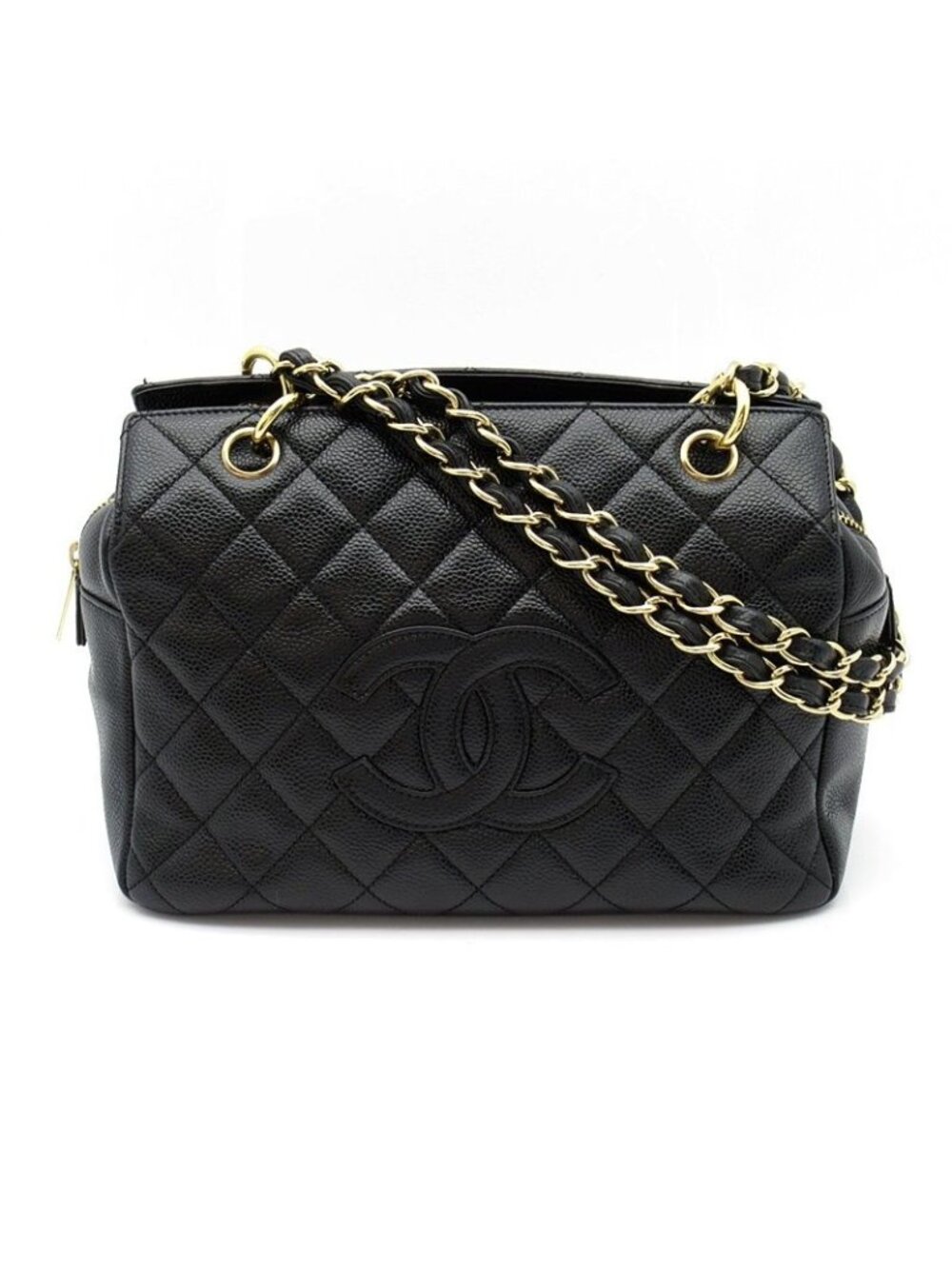 Chanel Petite Timeless Tote Bag Caviar Leather Black